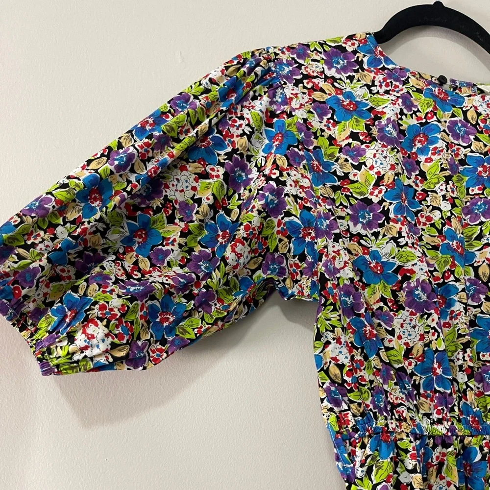 Melloday Womens Dress Size X-Small XS Multicolored Patchwork Floral NWT - Picture 7 of 15